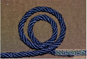 Декоративный витой шнур для штор и мебели синий 11-В