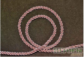 Декоративный витой шнур  для штор розовый 12-С