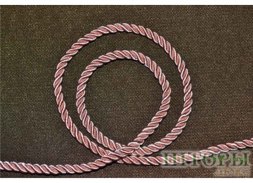 Декоративный витой шнур  для штор розовый 12-С